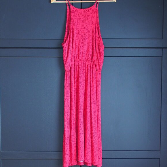 Gap | NWT Red Spaghetti Strap Red Blouson Midi Dress - Picture 4 of 5